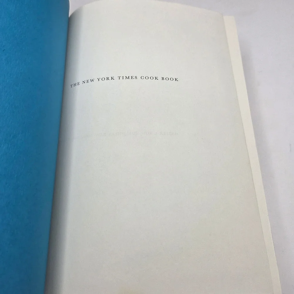 The New York Times Cook Book Craig Claiborne 1961 Vintage Hardcover Blue DJ